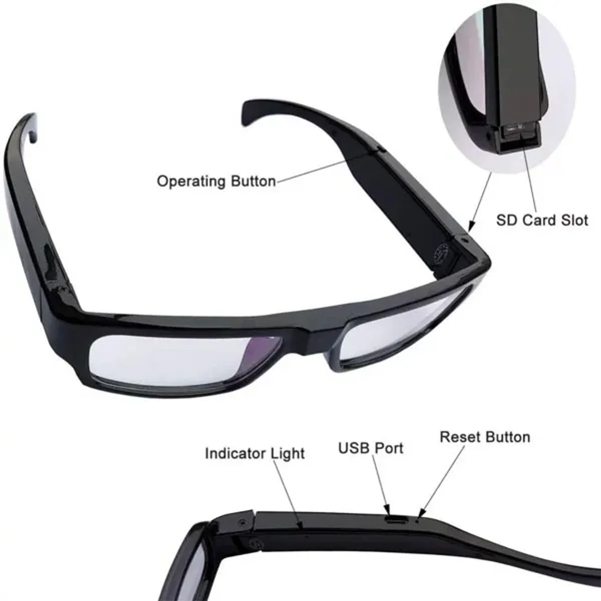 1080P HD Camera Glasses
